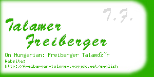 talamer freiberger business card